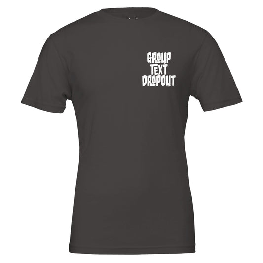 group text dropout tee from antisocial moms society